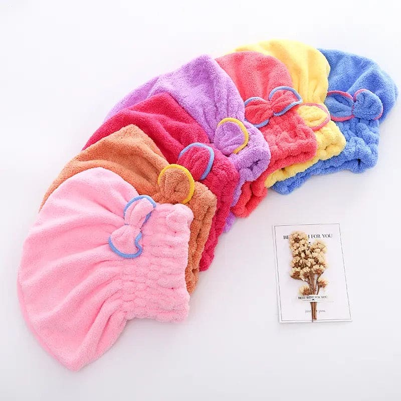 Microfiber Bowknot Towel Wrap, Quick Hair Drying Bath Towel, Spa Bowknot Wrap Towel Hat, Cap for Bath Bathroom, Comfortable Bath Spa Cap, Turban for Drying Curly Long Thick Hair, Highly Absorbent Hair Drying Towel Microfiber Bowknot Towel Wrap, Quick Hair Drying Bath Towel, Spa Bowknot Wrap Towel Hat, Cap for Bath Bathroom, Comfortable Bath Spa Cap, Turban for Drying Curly Long Thick Hair, Highly Absorbent Hair Drying Towel